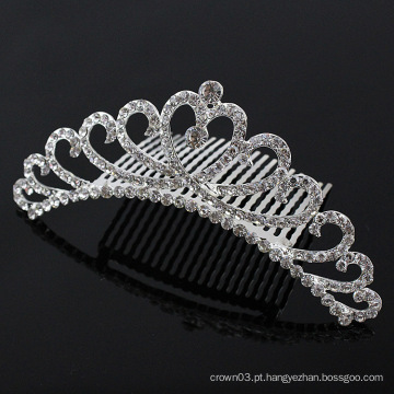 Senhoras Rhinestone Pele Cristal Bridal Hair Combs